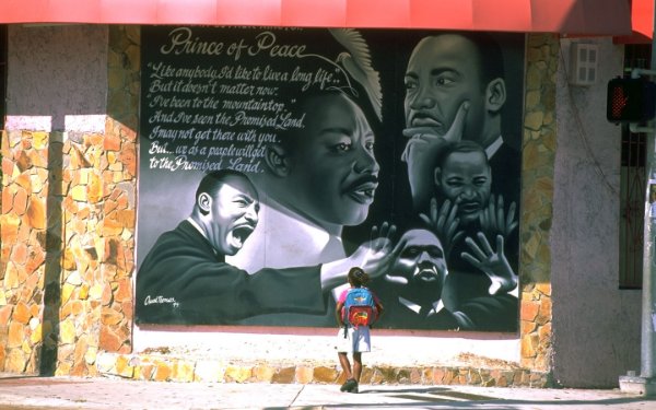 Martin Luther King Jr mural in Liberty City