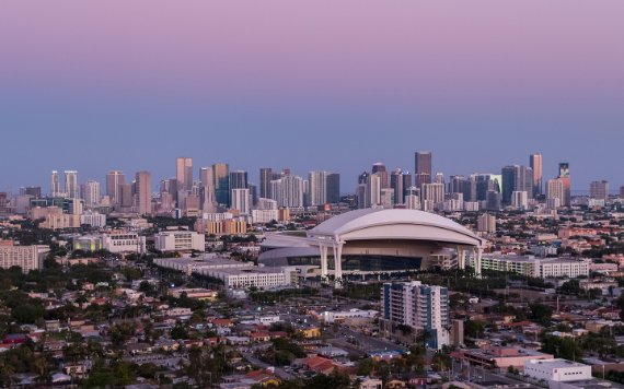 Marlins install 1st seat at new Miami ballpark - The San Diego