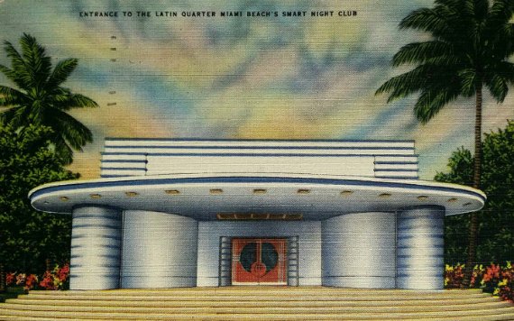 Vintage 1940s- Miami Beach Auditorium, Miami, Florida Postcard (UnPosted)