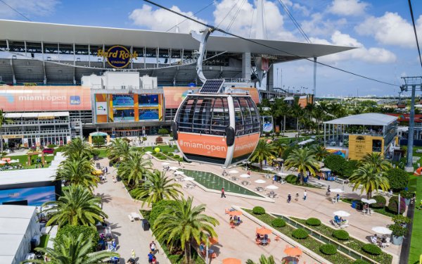 Hard Rock Stadium L'esterno durante il Miami Open