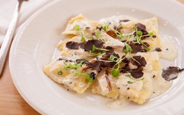 Ravioli dish at Seaspice restaurant in Miami