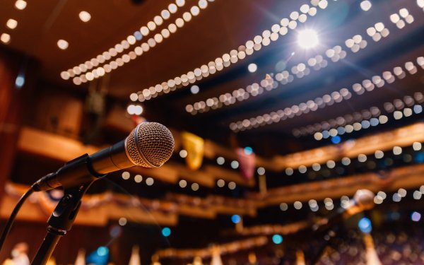 Microphone and stage lights