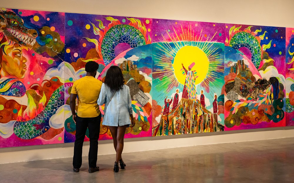 Mostra "Ancient Futures" al MOCA, North Miami con Jamea Richmond-Edwards, Dark Night of the Soul 