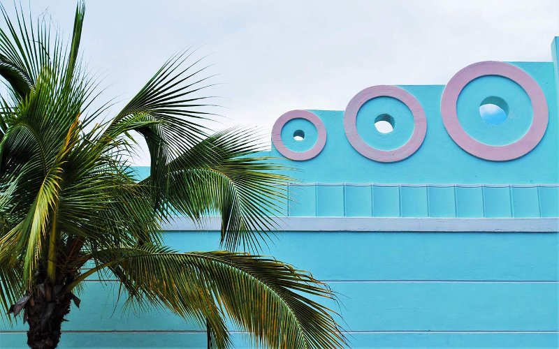 アールデコ建築 South Beach パステルカラー