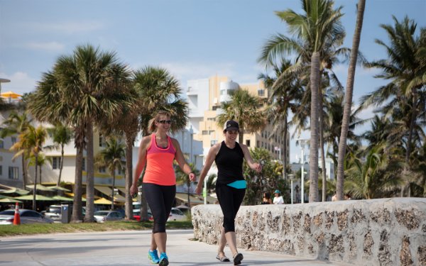 Women walking in Miami Beach