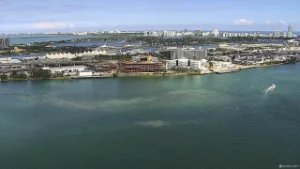 A live view of Biscayne Bay - PortMiami 