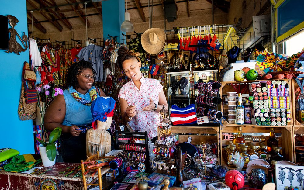 Shopper at the Little Haiti Cultural Complex