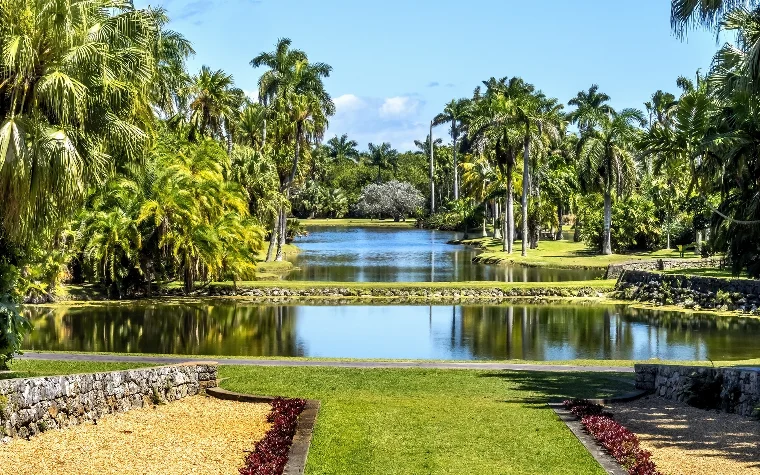 Scenic ponds and gardens at Fairchild Tropical Botanic Garden Scenic ponds and gardens at Fairchild Tropical Botanic Garden