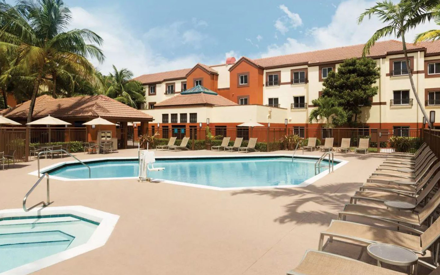 Pool area at Hyatt House Pool area at Hyatt House